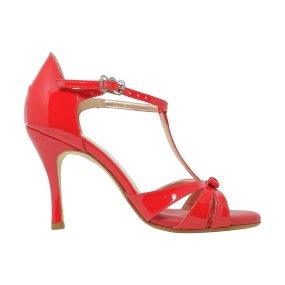 Olivia Bow TC - Red Patent Leather