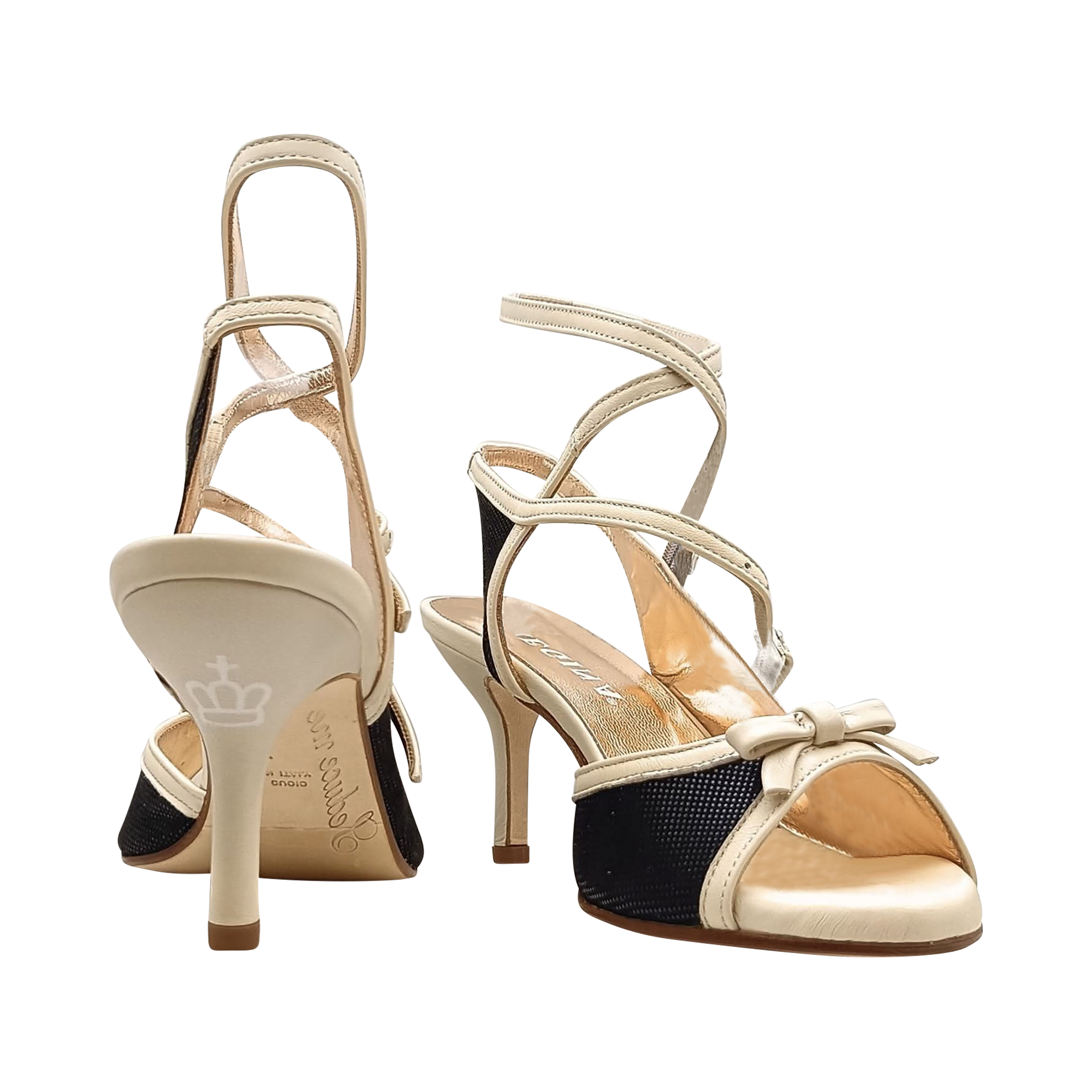 Pigalle Bow - black sequence w/ cream outlines - Image 3